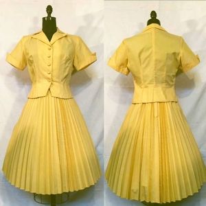 Vintage pinup dapper day mod mid century dress set